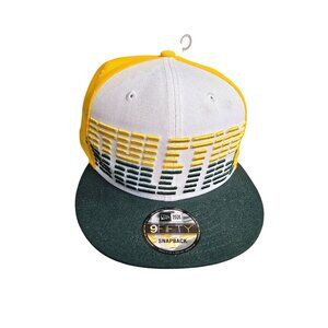 Oakland Athletics New Era 9Fifty Snapback Hat Yellow/Green Adjustable Fit